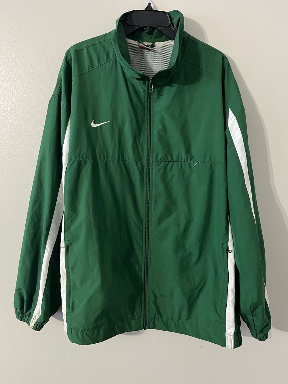 Nike Men's Green Full-Zip Track Jacket Sz-XL